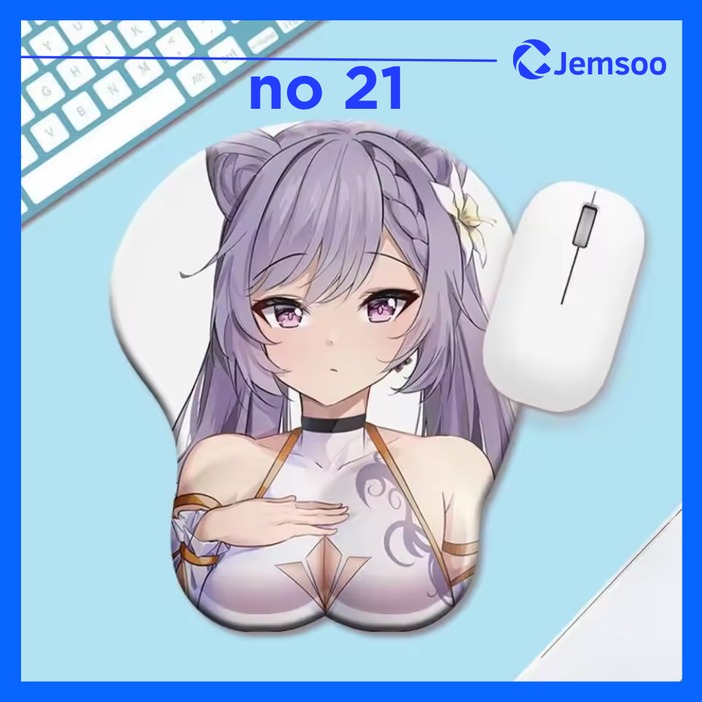 Anime Pink 3D Chest Mouse Pad | Jemsoo™