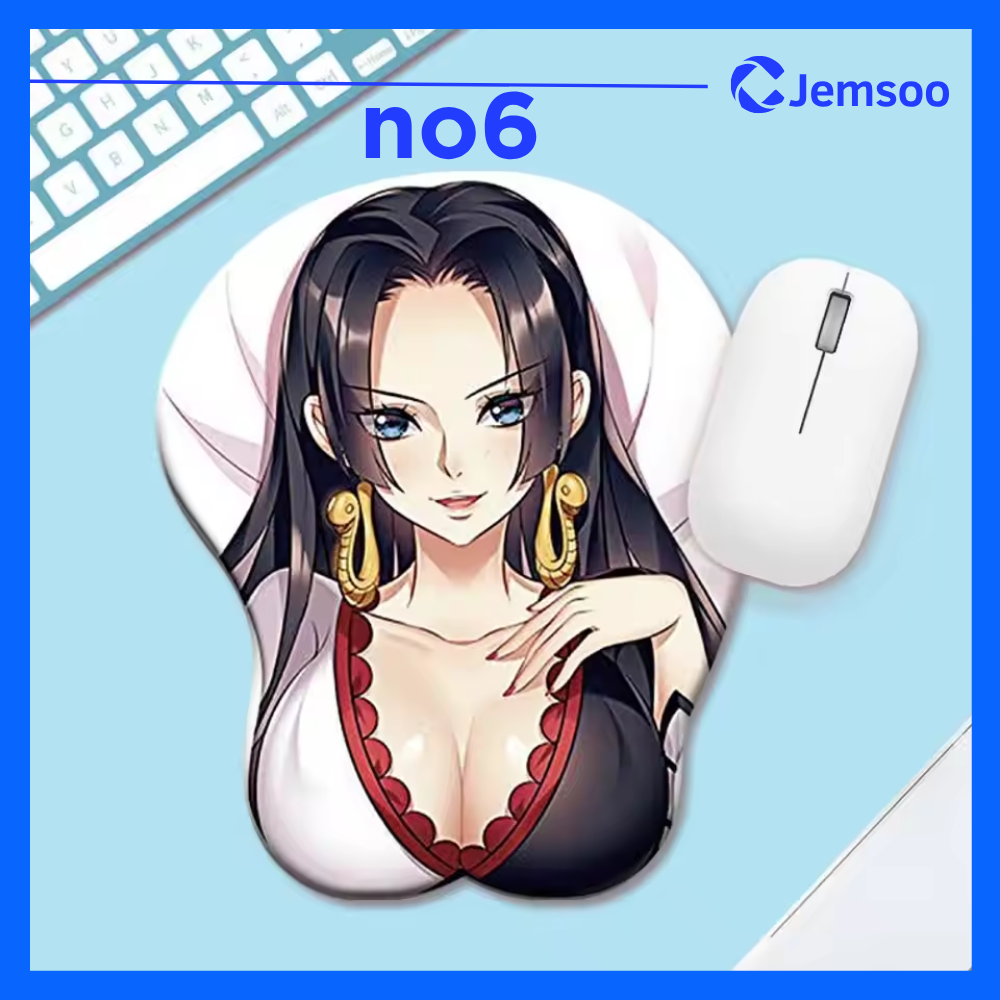 Anime Pink 3D Chest Mouse Pad | Jemsoo™