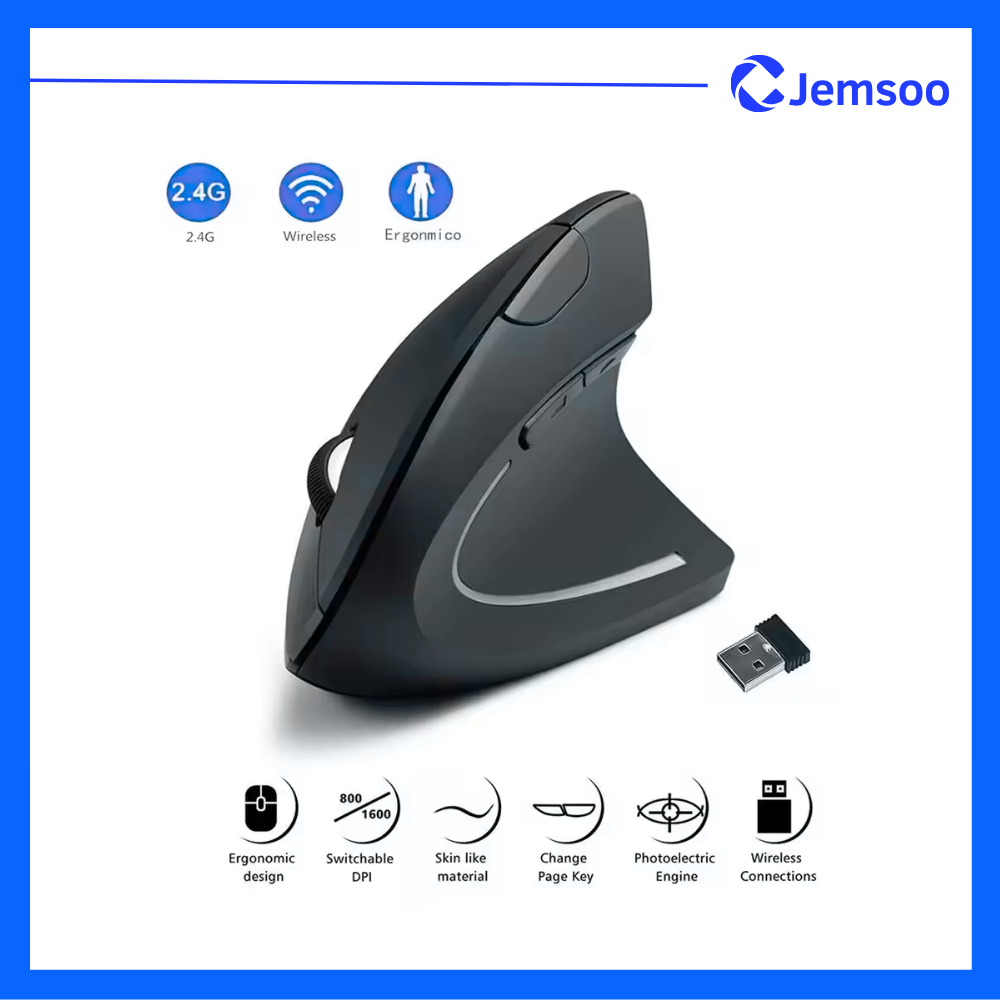 Vertical Mouse Ergonomic | Jemsoo™