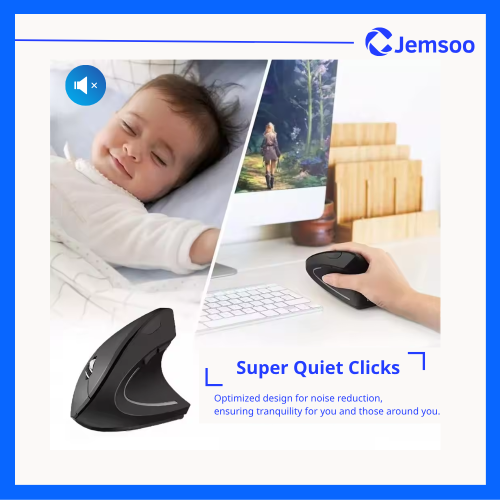 Vertical Mouse Ergonomic | Jemsoo™