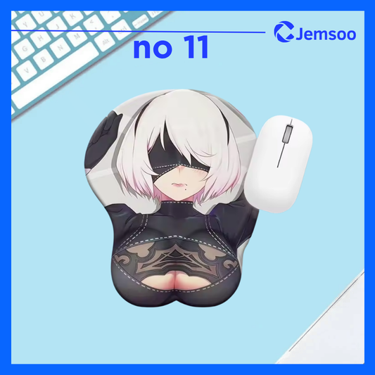 Anime Pink 3D Chest Mouse Pad | Jemsoo™