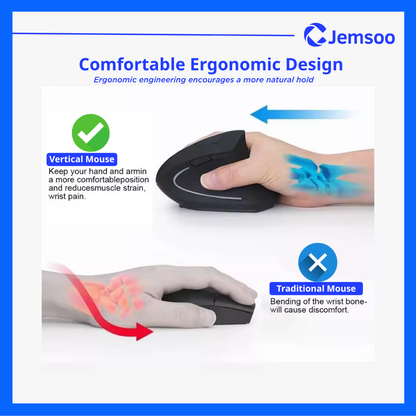 Vertical Mouse Ergonomic | Jemsoo™