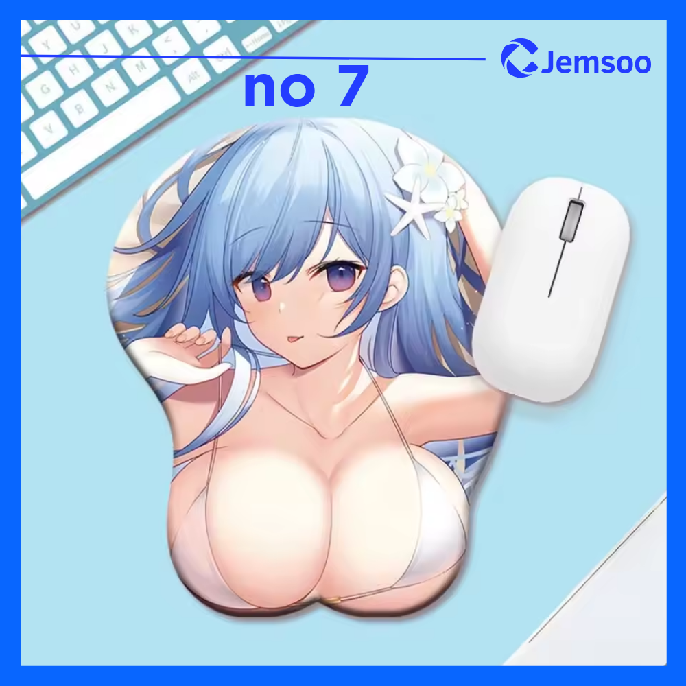 Anime Pink 3D Chest Mouse Pad | Jemsoo™